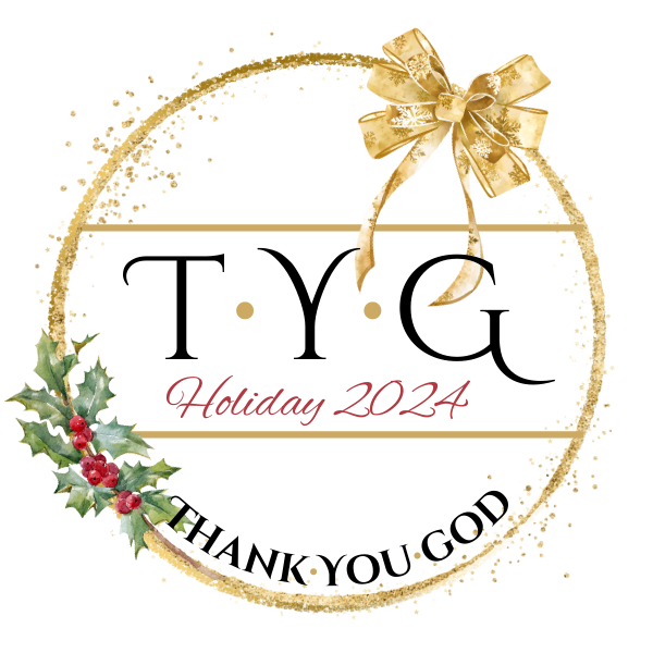 TYG Holiday 2024 circle sticker 5 inch